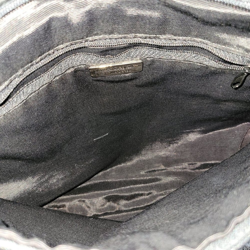Liza Ganz Black Embossed Leather Fold Over Shoulder Bag - Picture 3 of 8
